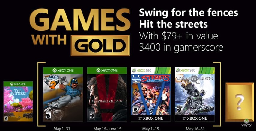 Games With Gold May 2018 UK