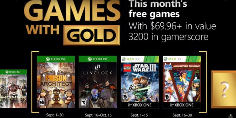 Games With Gold September 2018