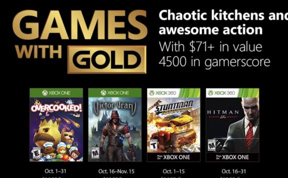 Xbox Games With Gold October 2018