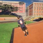 Tony Hawk stands at an unnatural angle when stopped on an incline.