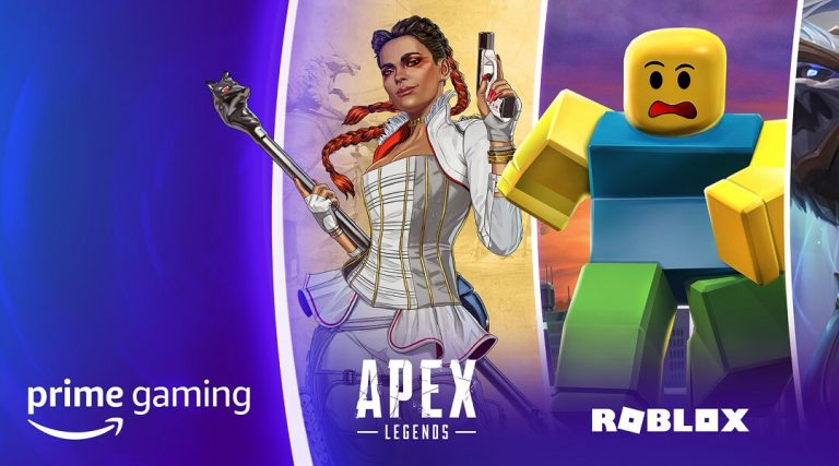Prime Gaming with Apex Legends character and Roblox character