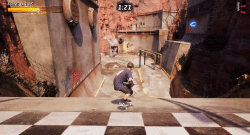 There's a skill point high above the first hill in Downhill Jam