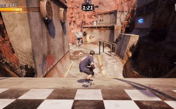There's a skill point high above the first hill in Downhill Jam
