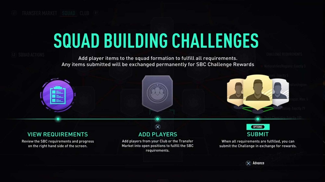 FIFA 12 Squad Building Challenges screenshot
